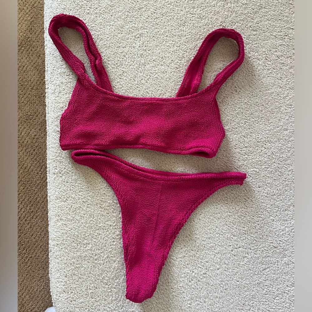 Youswim Hot Pink Textured Bikini Set